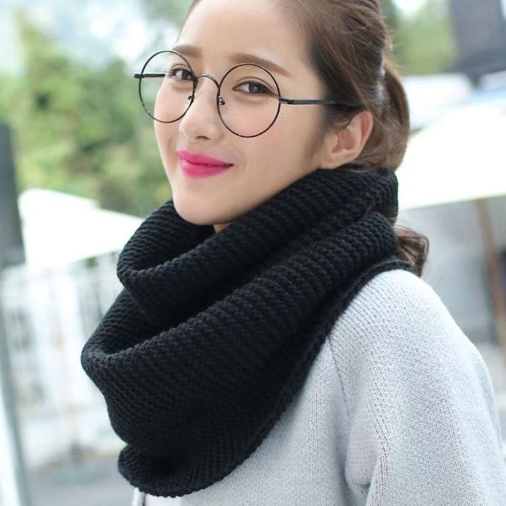 Warm Solid Color Infinity Loop - Infinity Scarf Knit recension och pris