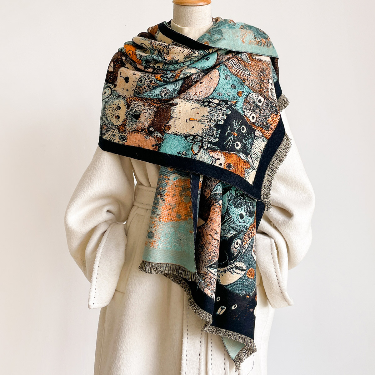 Women Imitation Cashmere Scarf - Woven Scarf Blanket recension och pris