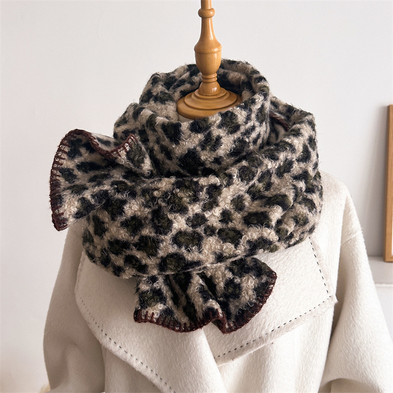 Autumn Winter Leopard Scarf Wo - Woven Scarf Blanket recension och pris