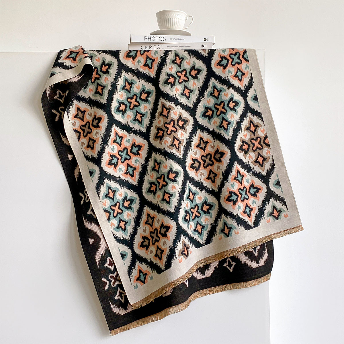 Women Reversible Imitation Cas - Woven Scarf Blanket recension och pris