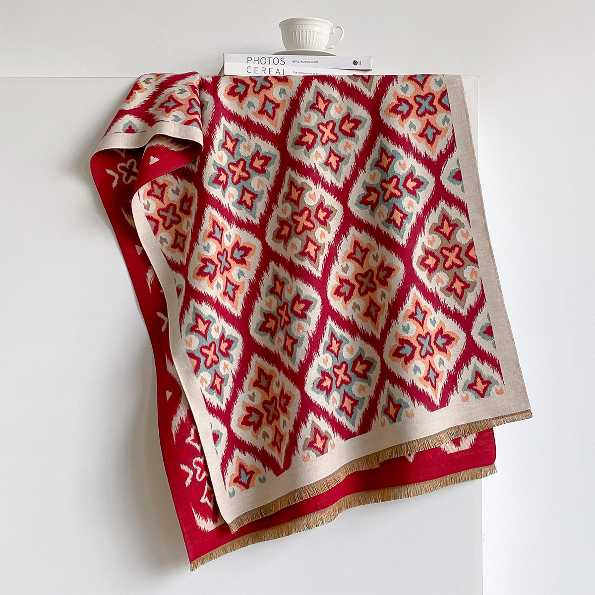 Women Reversible Imitation Cas - Woven Scarf Blanket recension och pris