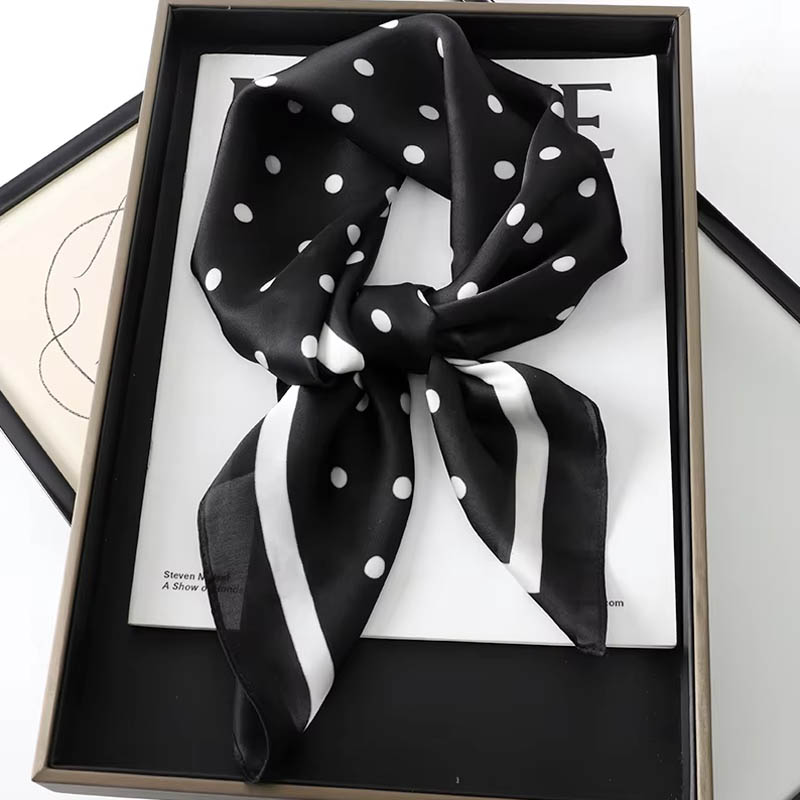 Luxury Lady Hair Dot Scarf Fem - Silk Neck Scarf recension och pris