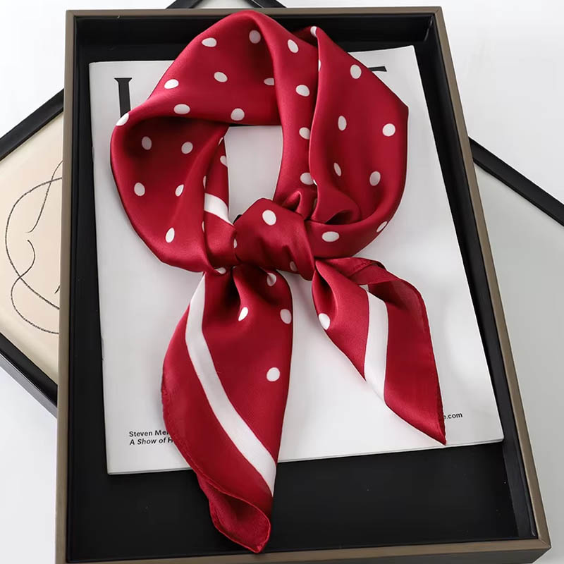 Luxury Lady Hair Dot Scarf Fem - Silk Neck Scarf recension och pris